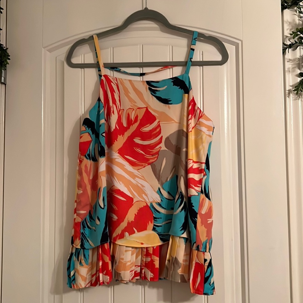 CUTE LAUNDRY BY SHELLI SEGAL SPAGHETTI STRAP WITH PLEATED BOTTOM SIZE M